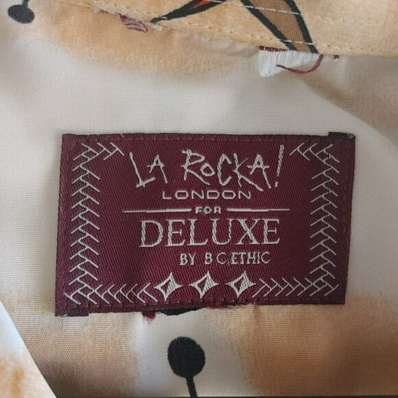 Men's La Rocka London for Deluxe By BC Ethic Noir Jazz Beatnik Shirt XL/XXL - Picture 7 of 7